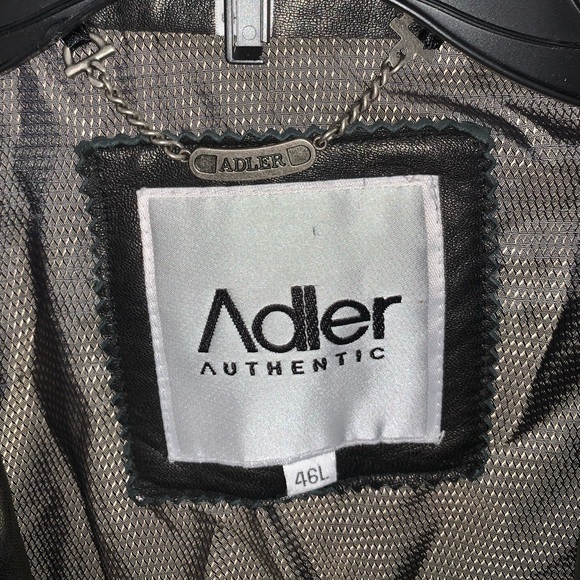 Adler Authentic VINTAGE Genuine Leather real N.Z lamb skin jacket coat size 46L - Picture 6 of 7